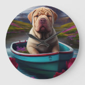 Sharpei op een peddel: Een Schilderachtig avontuur Grote Klok (Voorkant)