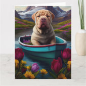 Sharpei op een peddel: Een Schilderachtig avontuur Kaart (Voorkant)