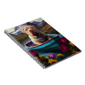 Sharpei op een peddel: Een Schilderachtig avontuur Notitieboek (Rechterzijde)