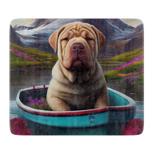 Sharpei op een Peddel: Een Schitterend Avontuur Snijplank