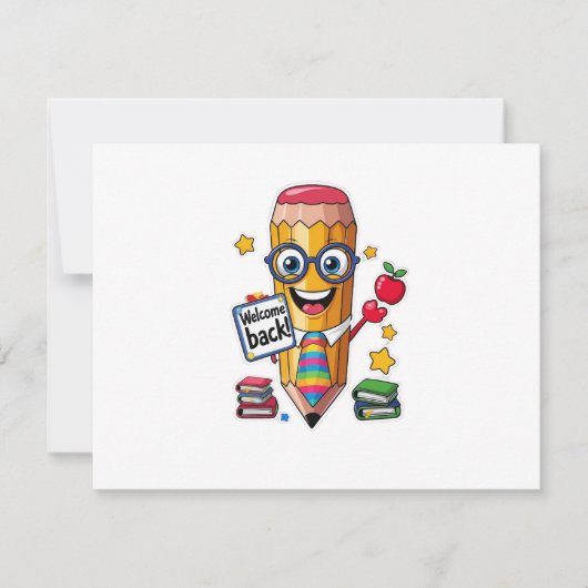 Sharpened & Smiling – Back to School Flat Card (Voorkant)