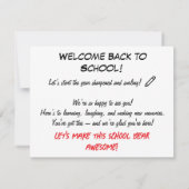 Sharpened & Smiling – Back to School Flat Card (Achterkant)