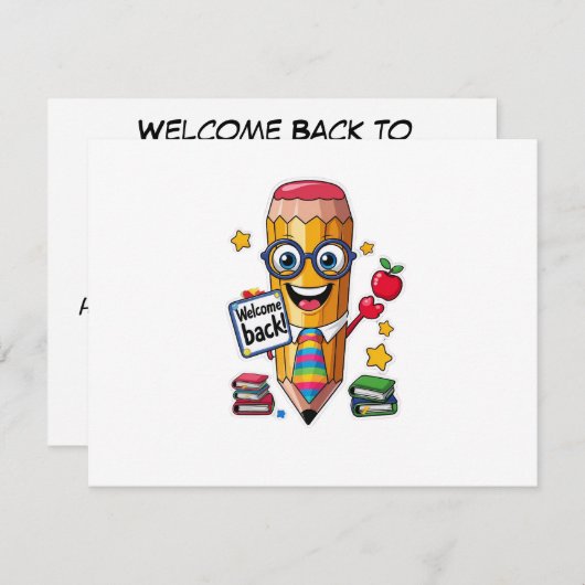 Sharpened & Smiling – Back to School Flat Card (Voorkant / Achterkant)