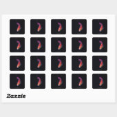 Sharpfin-zeebaars 2 vierkante sticker (Vel)