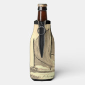 Sharpie Schooner Sailboat - Bottle Cooler (Fles Achterkant)