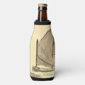 Sharpie Schooner Sailboat - Bottle Cooler (Fles Voorkant)
