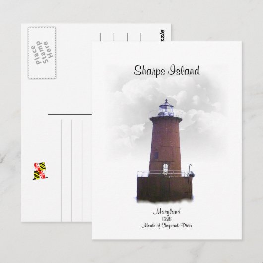 SHARPS ISLAND BRIEFKAART (Voorkant / Achterkant)