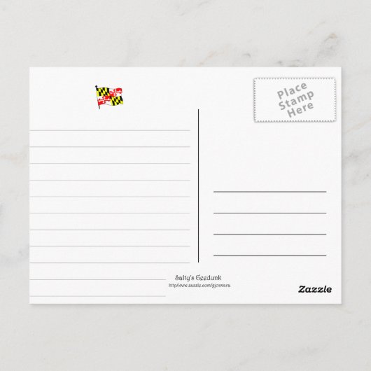 SHARPS ISLAND BRIEFKAART (Achterkant)