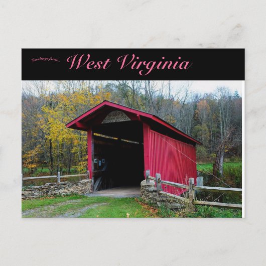 Sharp's Kissingbrug West Virginia Briefkaart (Voorkant)