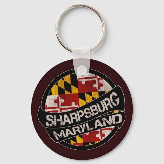 Sharpsburg Maryland vlag sleutelhanger (Voorkant)