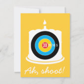 Sharpschutter 30th Birthday - Ah Shoot! Uitnodigin Kaart (Voorkant)
