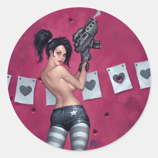 Sharpschutter Ronde Sticker (Voorkant)