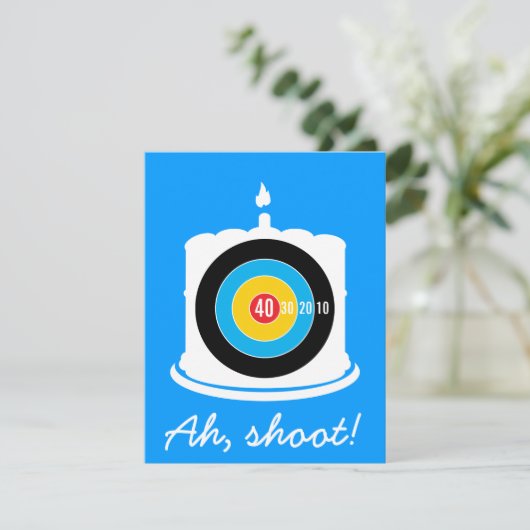 Sharpschutter's 40e verjaardag - Doeluitnodiging Kaart (Staand voorkant)