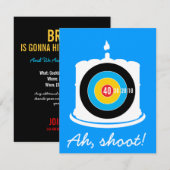 Sharpschutter's 40e verjaardag - Doeluitnodiging Kaart (Voorkant / Achterkant)