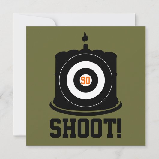 Sharpschutter's 50ste verjaardag - Uitnodiging tot (Voorkant)