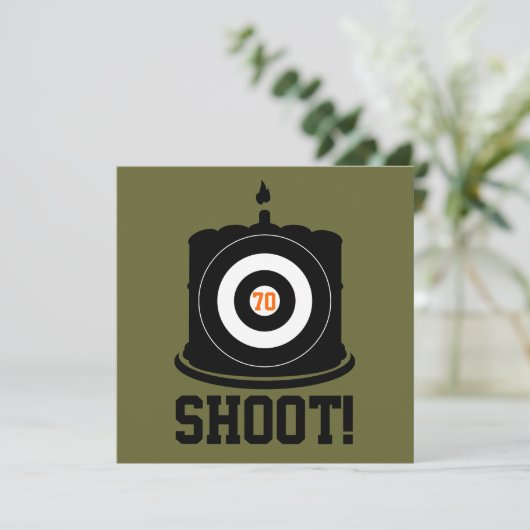 Sharpschutter's 70ste verjaardag - Uitnodiging tot (Staand voorkant)