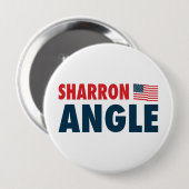 Sharron Angle Patriotic Ronde Button 4,0 Cm (Voorkant /achterkant)