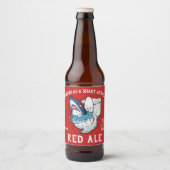 Shart Attack Funny Toilet Shark Bier Etiket (Voorkant)