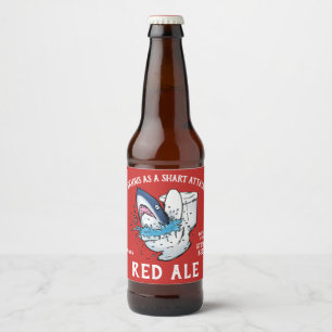 Shart Attack Funny Toilet Shark Bier Etiket