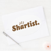 Shartist. Ovale Sticker (Envelop)