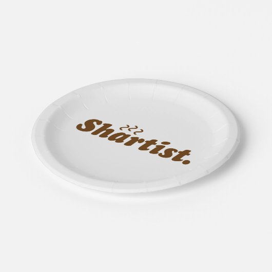 Shartist. Papieren Bordje (Gekanteld)