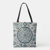 Shashiko-geïnspireerd ontwerp 3 tote bag (Achterkant)
