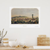 Shasta, CA Panoramic Map - 1856 Poster (Keuken)