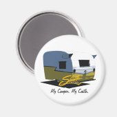 Shasta  Camper - Geel Magneet (Voorkant / Achterkant)