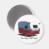 Shasta  Camper - Rood Magneet (Voorkant / Achterkant)