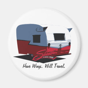 Shasta  Camper - Rood Magneet