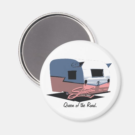 Shasta  Camper RV - Roze Magneet (Voorkant / Achterkant)