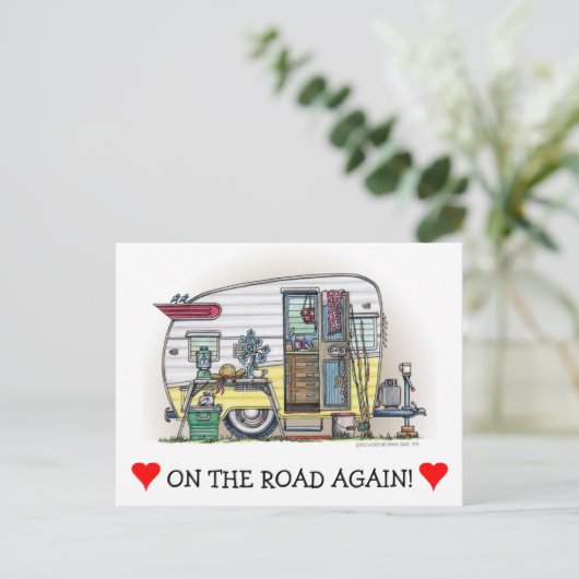 Shasta Camper Trailer RV Briefkaart (Staand voorkant)