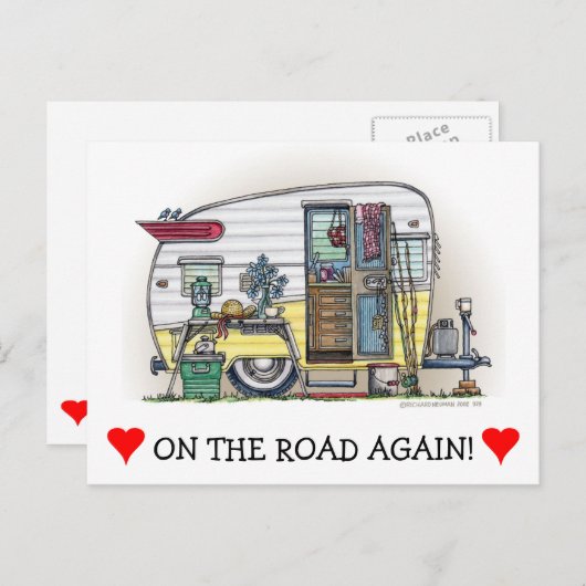 Shasta Camper Trailer RV Briefkaart (Voorkant / Achterkant)