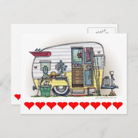 Shasta Camper Trailer RV Briefkaart (Voorkant / Achterkant)