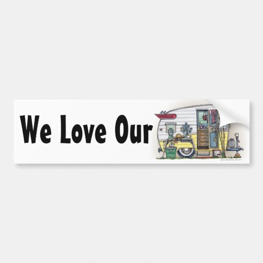 Shasta Camper Trailer RV Bumperstickers (Voorkant)