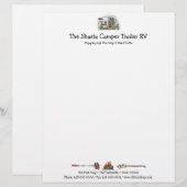 Shasta Camper Trailer RV Custom Briefhoofd (Voorkant / Achterkant)