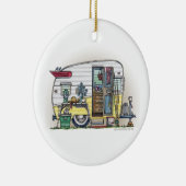Shasta Camper Trailer RV Keramisch Ornament (Rechts)