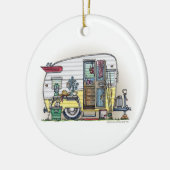 Shasta Camper Trailer RV Keramisch Ornament (Links)