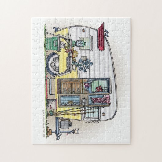 Shasta Camper Trailer RV Legpuzzel (Verticaal)