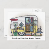Shasta Camper Trailer RV Post-kaarten Briefkaart (Voorkant / Achterkant)