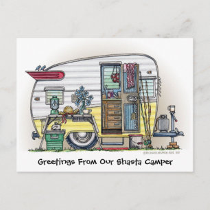 Shasta Camper Trailer RV Post-kaarten Briefkaart