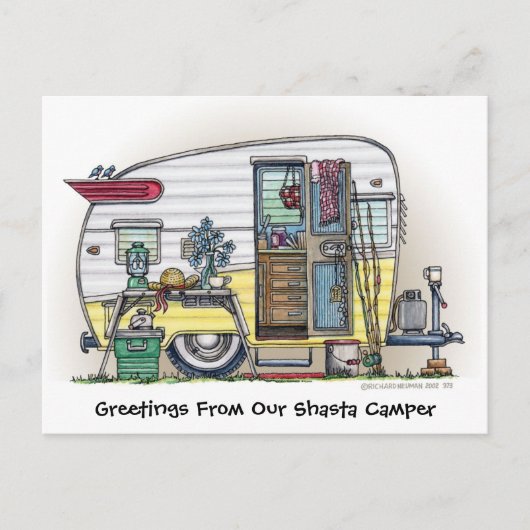 Shasta Camper Trailer RV Post-kaarten Briefkaart (Voorkant)