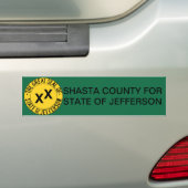Shasta County for State of Jefferson bumper stickr Bumpersticker (Op auto)