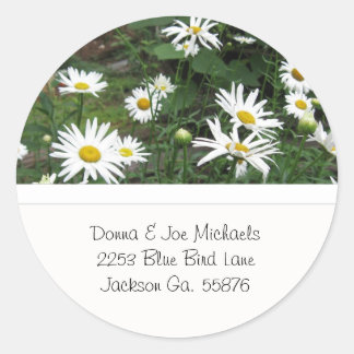 Shasta Daisies Adres Stickers