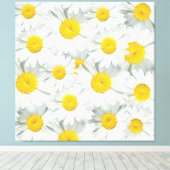 Shasta Daisies Canvas Afdruk (Insitu (Houten vloer))