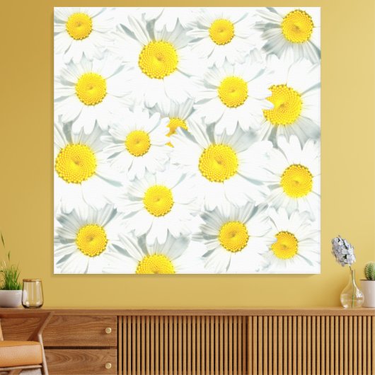 Shasta Daisies Canvas Afdruk (Insitu (Woonkamer))