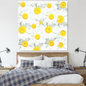 Shasta Daisies Canvas Afdruk (Insitu (Slaapkamer))