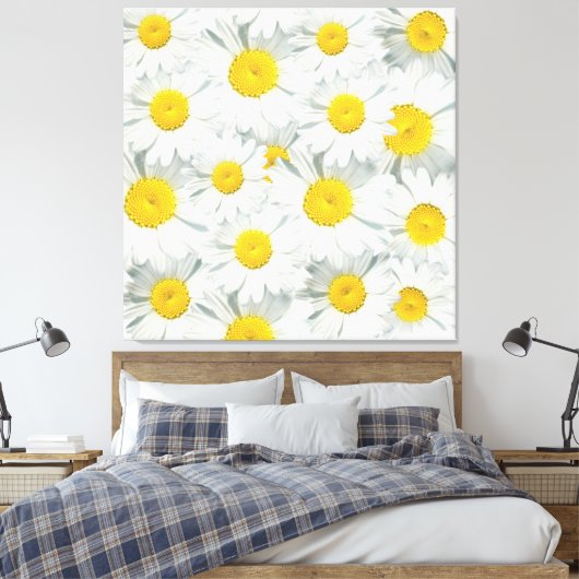 Shasta Daisies Canvas Afdruk (Insitu (Slaapkamer))