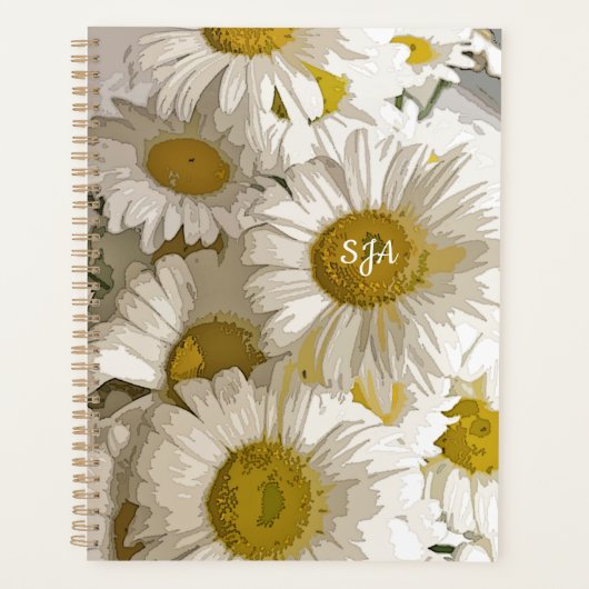 Shasta Daisies Floral Weekly/Monthly Planner (Voorkant)