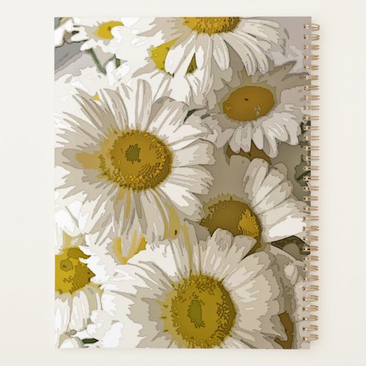 Shasta Daisies Floral Weekly/Monthly Planner (Achterkant)